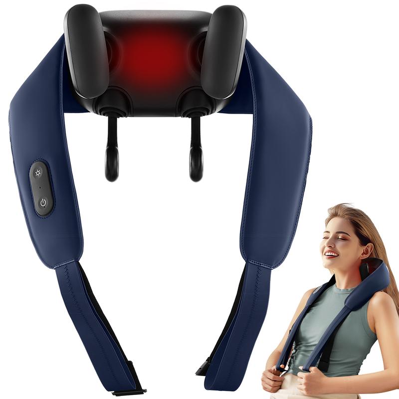 Deerma Shoulder and Neck Massager  with Heat, Portable  Electric Shiatsu Back Massager Device, Nekteck Electric Deep Tissue 4D Kneading Massage Pillow for Shoulder,  Body Muscle Pain Relief at Home Office Car, Idea Gifts  For Women Men Comfort