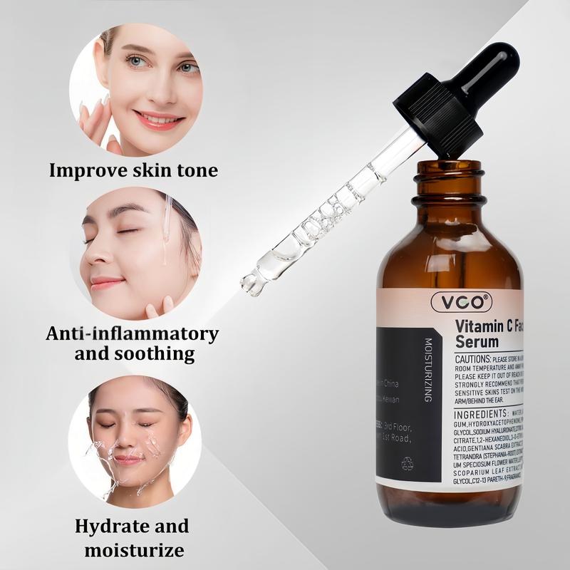 VGO-Vitamin C Serum, Moisturizer, and Facial Cleanser Set Cleansing Moisturizing Suitable for sensitive skin-Live Skincare Radiance Radiant Boost Repair Set: hydration, radiance, and anti-aging Hydrating vgo skin