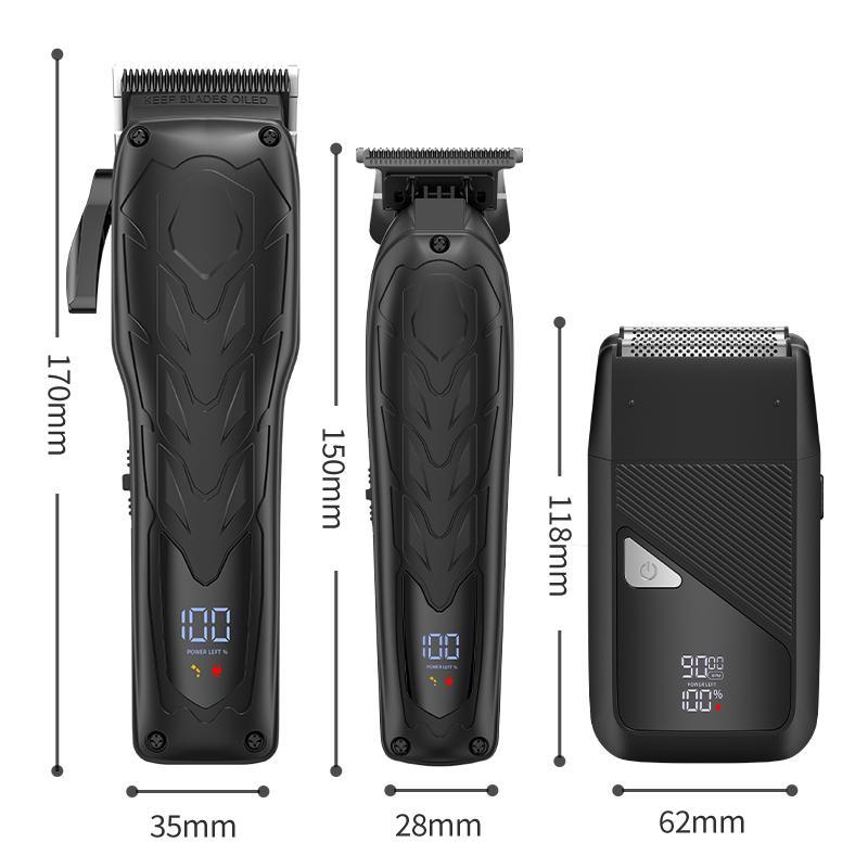 Professional Electric Hair Clipper Kit, 1 Box Rechargeable Hair Trimmer & Accessories, Hair Shaver for Men, Great for Barbershop Salon Home Use, Birthday Gifts