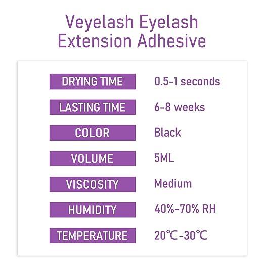 Veyelash  Volume 5ml - Eyelash Extension Glue-0.5-1s dry