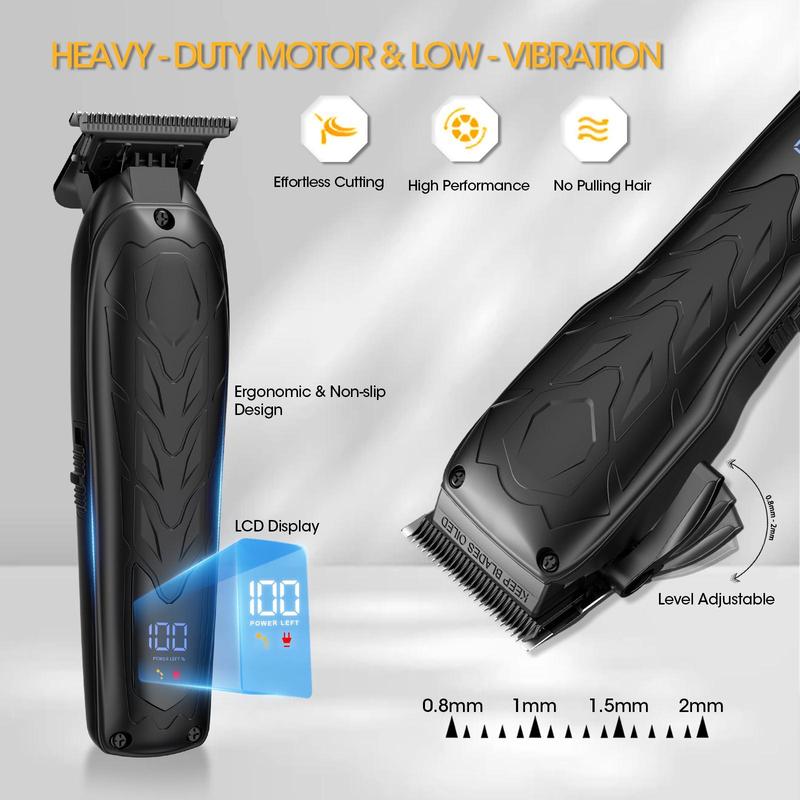 Professional Electric Hair Clipper Kit, 1 Box Rechargeable Hair Trimmer & Accessories, Hair Shaver for Men, Great for Barbershop Salon Home Use, Birthday Gifts