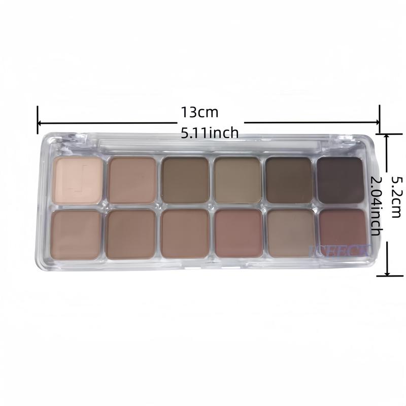 12 Colors Matte Eye Shadow Palette, Long Lasting Eye Shadow Makeup Product, High Pigmented Blendable Eyeshadow Powder, Colorful Eye Makeup Products for All Styles & Occasions