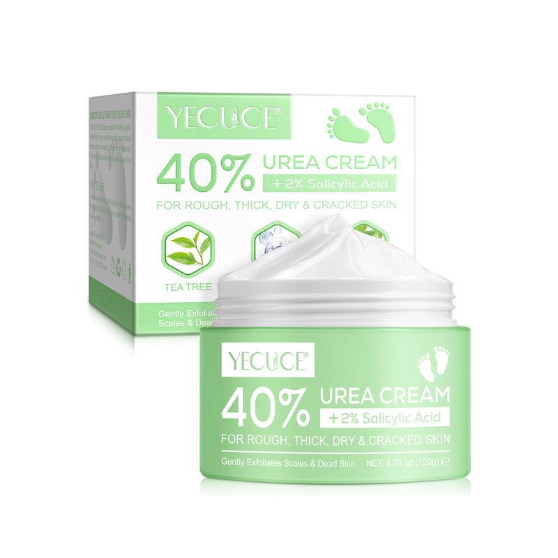 Yecuce Urea Cream 40% plus , Foot Cream for Dry Cracked Heels Feet Knees Elbows Hands Nails