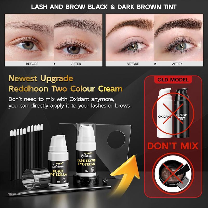 Upgraded Lash Lift & Brow Lamination Kit 6 In 1, Lash Lift Kit & Brow Lamination Kit with Double Black Brown, Curling Perming & Voluminous Lashes with Complete Tools, Salon & Home Use, Lasts 6-8 Weeks