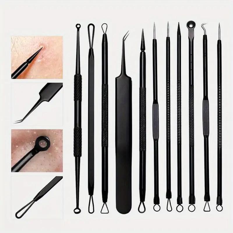 Stainless Steel Acne Needle Kit with Case, 11pcs box Blackhead Extractor Kit, Professional Skincare Tools for Women, Cosmetic Tool for Home & Beauty Salon