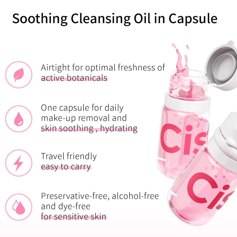 Cistto Natural Cleansing Oil – Best for Sensitive & Acne-Prone Skin, Waterproof Makeup Remover Oil – Nourishing & Gentle!, Travel-Friendly  2ml*20 Capsules, Antioxidant Fresh-Seal, Non-comedogenic ，Fragrance and Colorant Free！