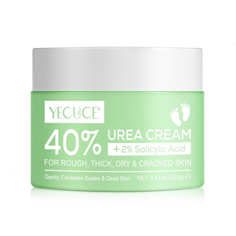 YECUCE Urea Cream 40% plus Salicylic Acid 2%, Foot Cream for Dry Cracked Heels Feet Knees Elbows Hands 120g