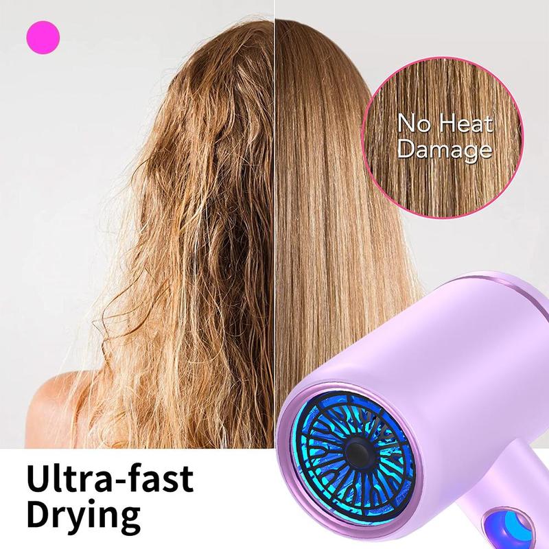 Professional Hair Dryer, 1 Set Negative Ionic Hair Dryer & Accessories, Intelligent Constant Temperature Hair Care for Salon, Home, Travel, Gift, Blow Dryer. Winter Hair Styling Tools, Christmas Gift, Stocking Fillers, New Year Gift