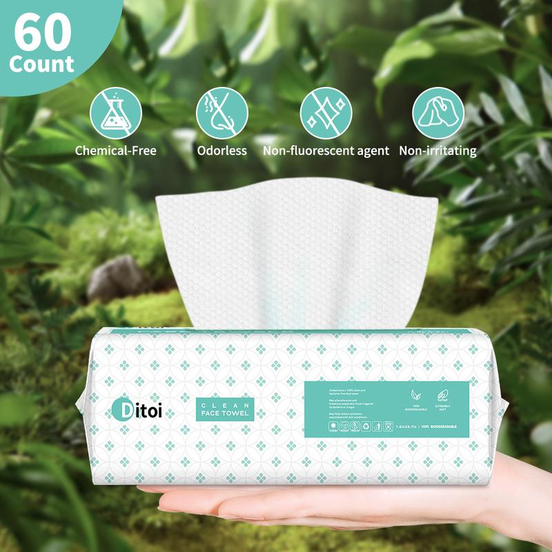 Disposable Face Towel Dry Wipes Facial Towel 8-bags Face Wipes Absorbent Reusable Soft Towels Comfort Skincare Cleansing