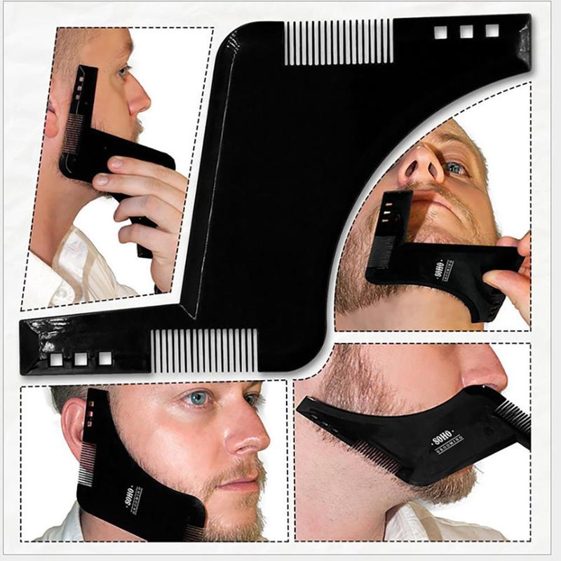 Men's Beard Styling Tool, Multifunctional Beard Comb, Beard Template for Men, Christmas Gift