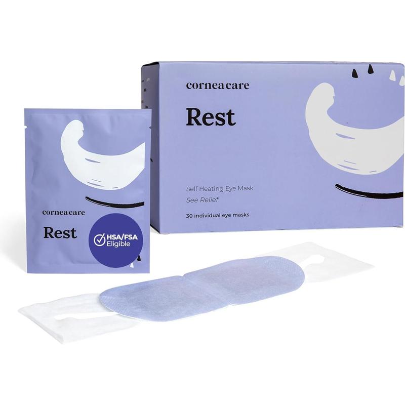 Rest: Self Heating Warm Compress for Eyes | Heated Eye Mask for Fast Relief of Dry Eyes | No Microwave Needed | Eye Treatment Relief | 30 Count