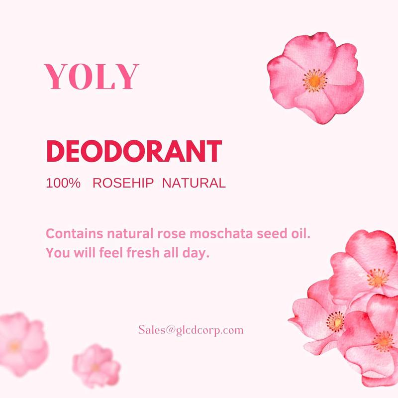 Yoly Deoderant Rosa Mosqueta Antiperspirant, Odor Protection, All Day Fresh (2.53 Fl Oz Pack of 1)