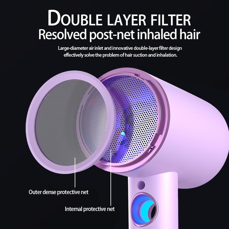 Professional Hair Dryer, 1 Set Negative Ionic Hair Dryer & Accessories, Intelligent Constant Temperature Hair Care for Salon, Home, Travel, Gift, Blow Dryer. Winter Hair Styling Tools, Christmas Gift, Stocking Fillers, New Year Gift