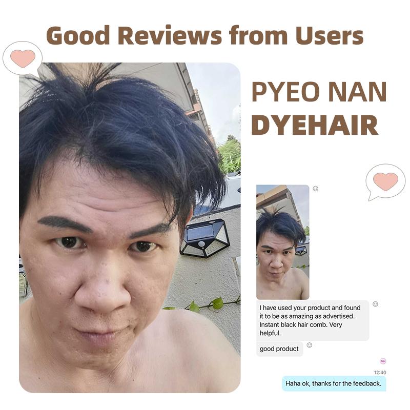 PYEONAN Unisex Hair Dye Comb, Hypoallergenic, Natural Plant Extract Without Bleaching, Instant 2 in 1 +Grey Hair Coverage and Haircare ,Grey Hair Turn to Black Color or  Drak Brown -Herbal Ingredients Hair Color 2.8Oz.  80g