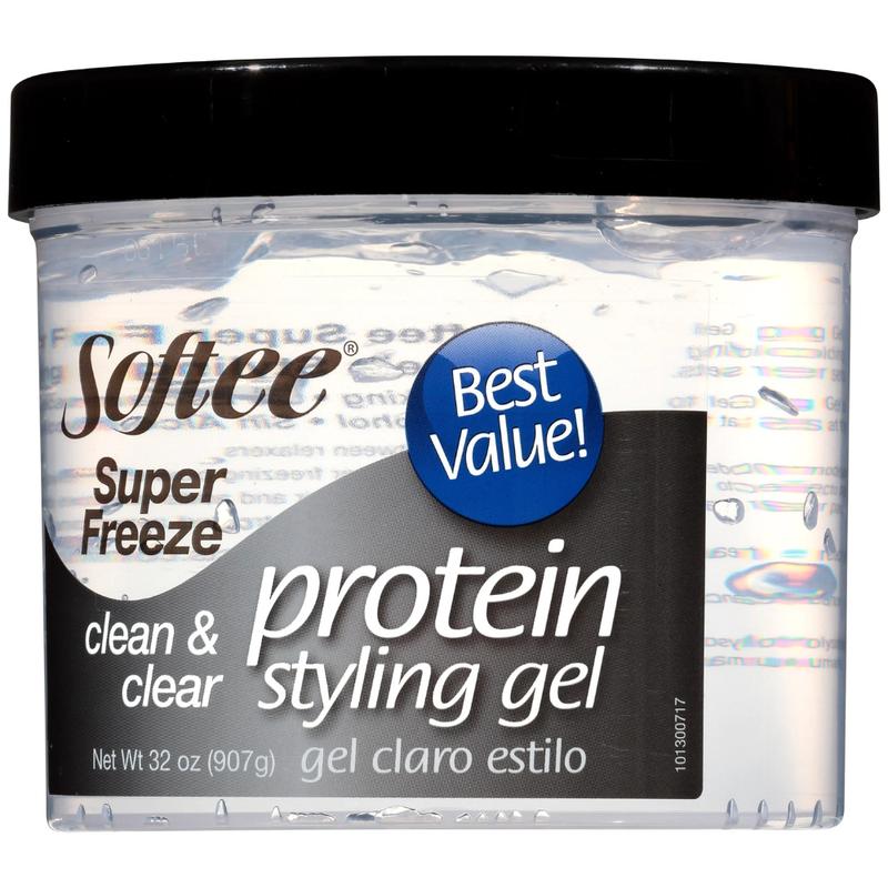 Super Freeze Protein Styling Gel, 32 oz Jar, Clarifying Formula, Strengthens Hair, Unisex