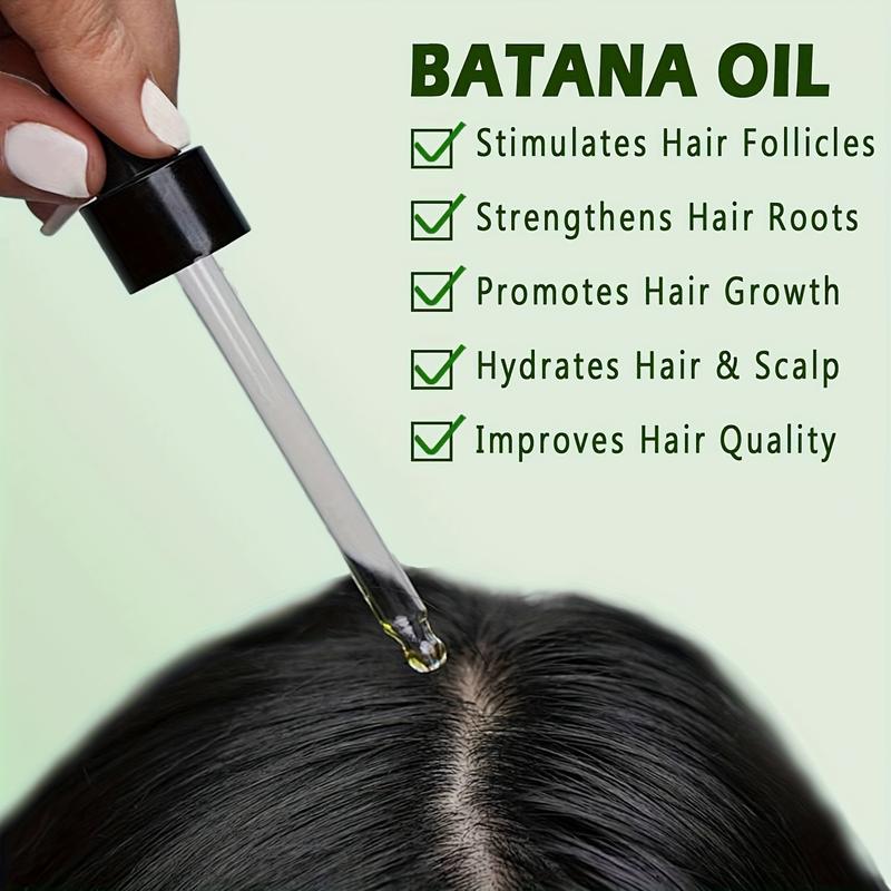 Raw Batana Oil for Hair Growth: Organic Natural Scalp Care Hair Oils from Honduras Prevent Hair Loss  - Grow Serum Moisturizer for Women Men hairgrowth Haircare Silky