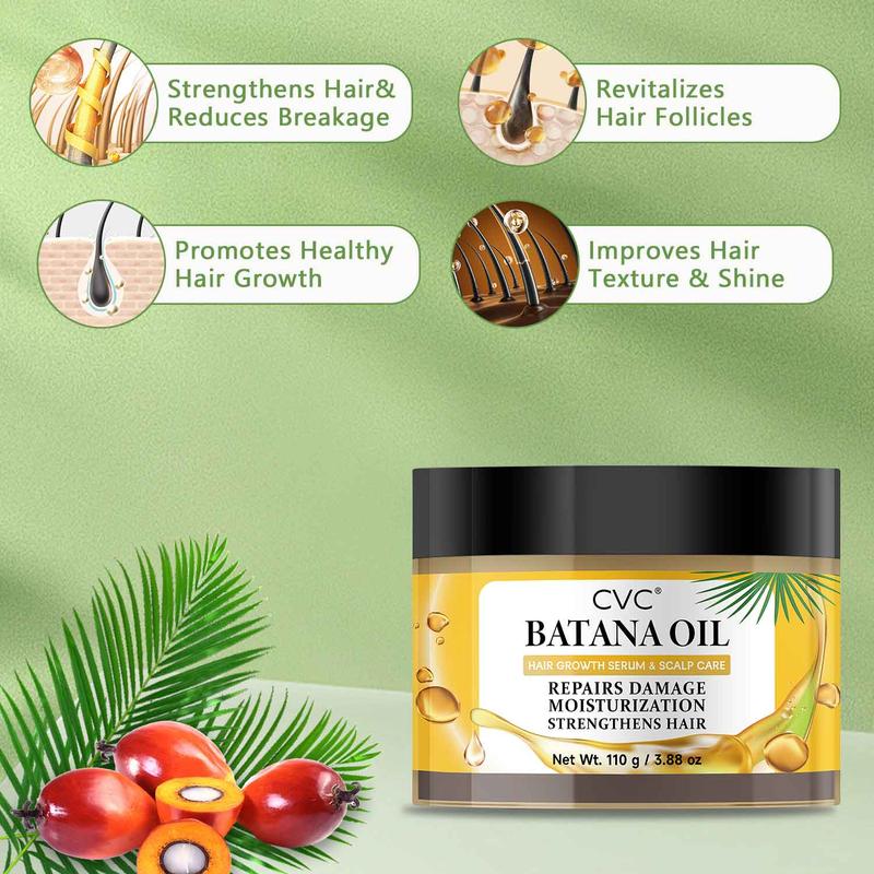 Batana oil hair mask & scalp serum set for hair growth healthier:Batana oil Sourced from Honduras - CVC Batana oil  -  Moisturize Scalp, Restore Dry Damaged Hair