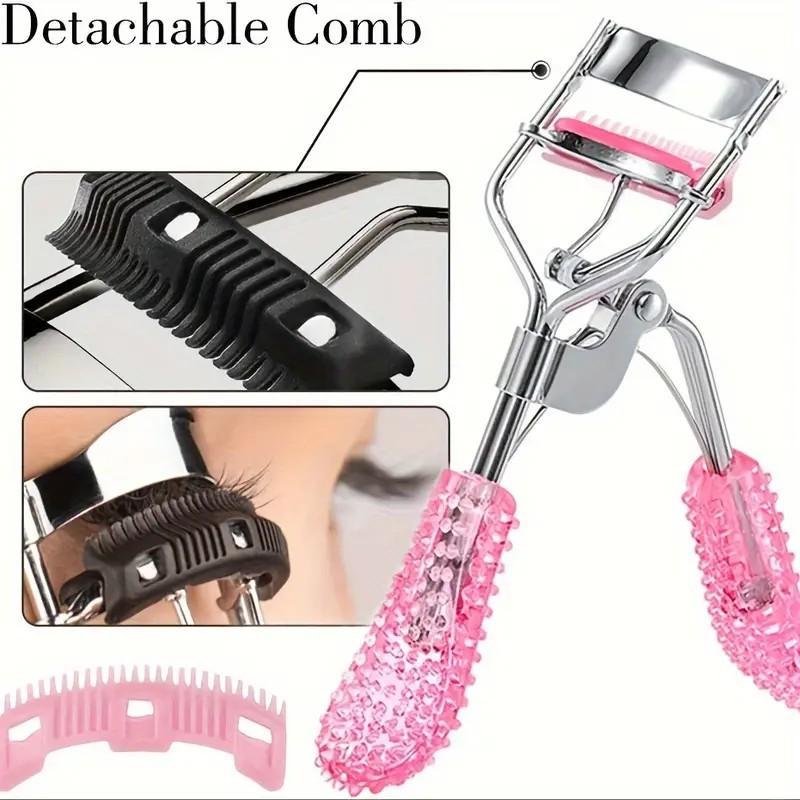 Eyelash Curler Set, 5 Counts set Eyelash Curler & Eyebrow Brush & Tweezers & Eyelash Comb, Professional Makeup Tools for Women