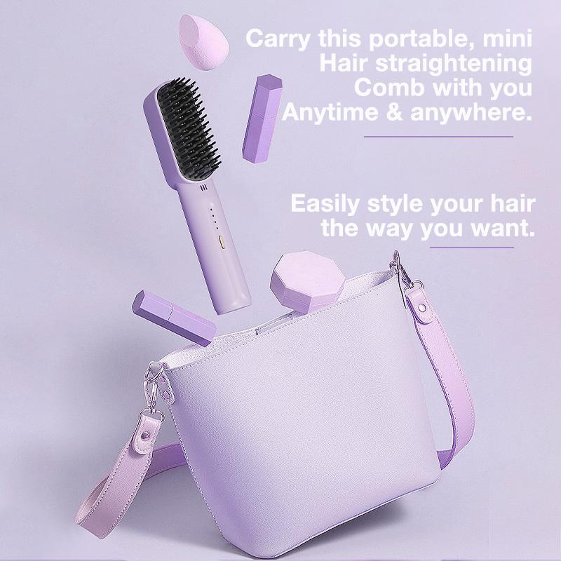 [Christmas Deals] Hair Straightener Comb Styling Tool for Frizz-Free Comfort Salon Hair waver Brush straightener