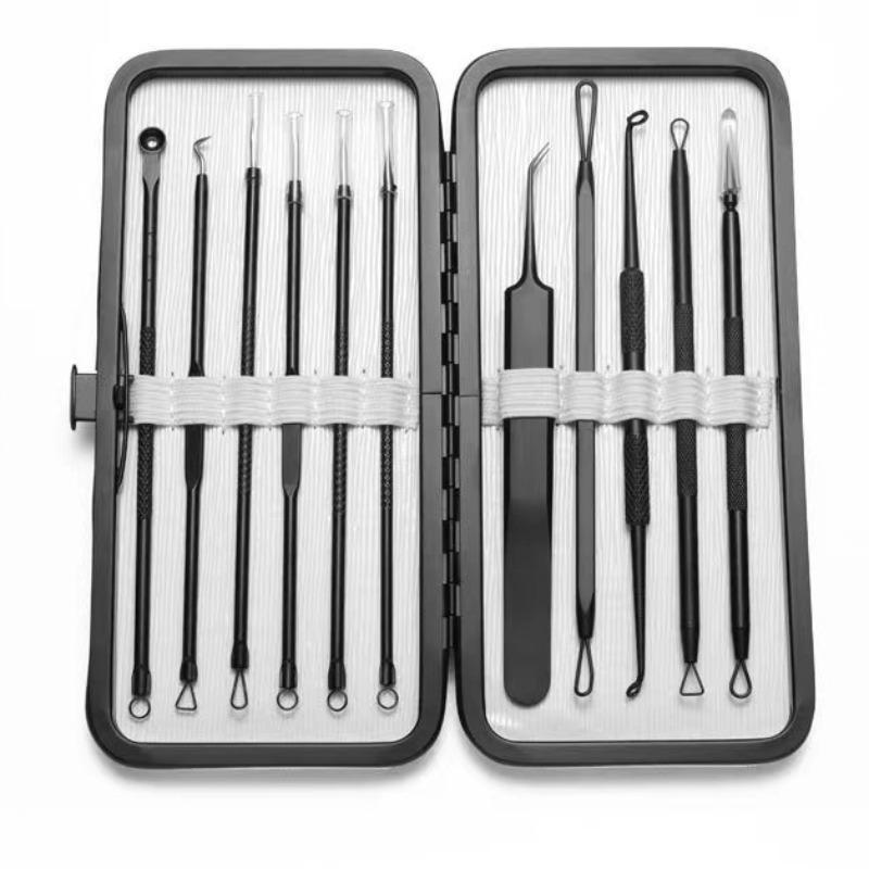 Stainless Steel Acne Needle Kit with Case, 11pcs box Blackhead Extractor Kit, Professional Skincare Tools for Women, Cosmetic Tool for Home & Beauty Salon