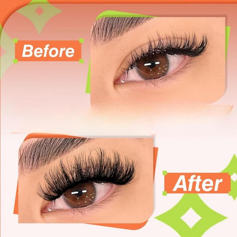 Fluffy False Eyelashes, 7 Pairs 20mm Full Wispy Strip Eyelashes, 8D Volume Curly False Eyelashes