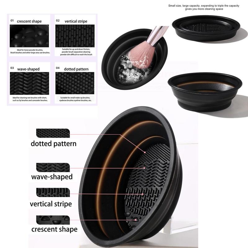 Professional Makeup Tool Set, 46pcs set Makeup Brush & Sponge & Finger Powder Puff & Brush Cleaning Bowl & Makeup Bag & Eyelash Curler, Makeup Accessories