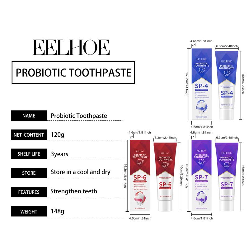 EELHOE Probiotic toothpaste Clean odor dirt Care for teeth Clean teeth Care Daily care toothpaste