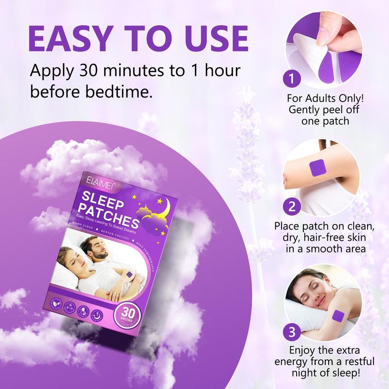 Gentle Sleep Patches, 30pcs box Natural Sleep Aid Patches for Stress Relief, Personal Care Products for Daily Use