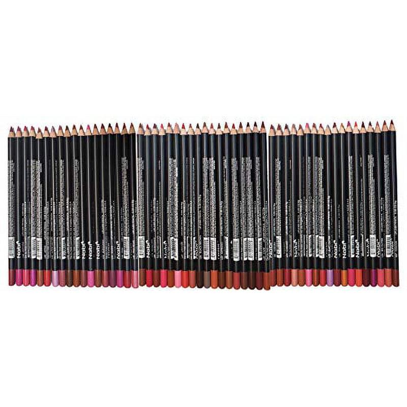 24 12 6 Assorted Colors Nabi Lip Liner Pencil Set, High Pigmented Lip Makeup Soft Pencils, Deep and Rich in Color, Smooth Ultra Fine Lipliner