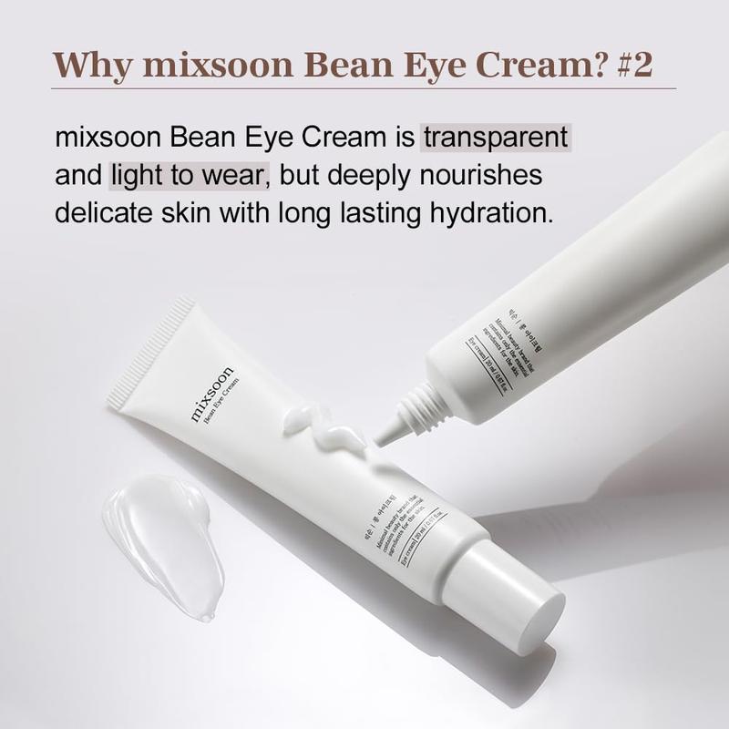 [mixsoon Official Shop] Bean Eye Cream (0.67 fl oz   20ml) - Brightening, Anti-Aging, Skin-Firming & Moisturizing for All Skin Types | Korean Skincare