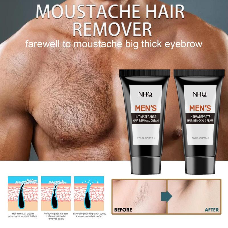 Intimate Private Hair Removal Cream For Men, For Unwanted Male Hair in Private Area, Effective & Painless Depilatory Cream, Suitable For All Skin Types