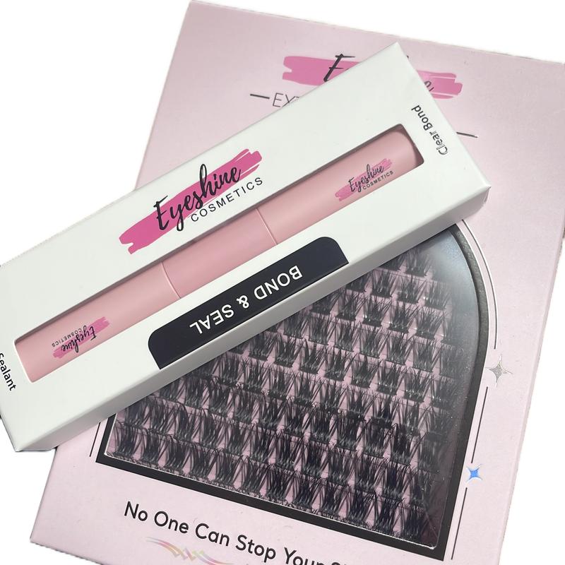 Eyeshine Wispy (black 12-16mm) lashes includes a Clear bond and Seal