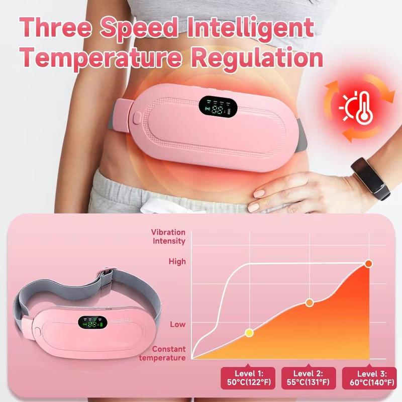 USB Rechargeable Electric Waist Massager, Portable Cordless Hot Compress Waist Massage Belt, Women's Personal Care Appliances for Home & Travel