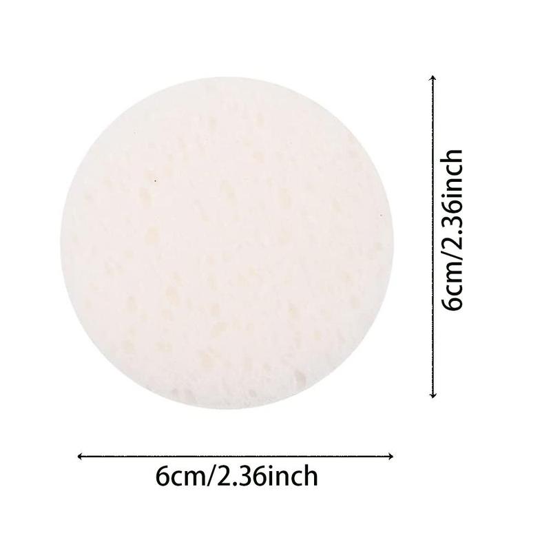 Compressed Facial Sponge, 100pcs set Round Face Cleansing Pads, Natural Cellulose Cosmetic Sponges for Facial Cleansing, Exfoliating, Makeup Removal