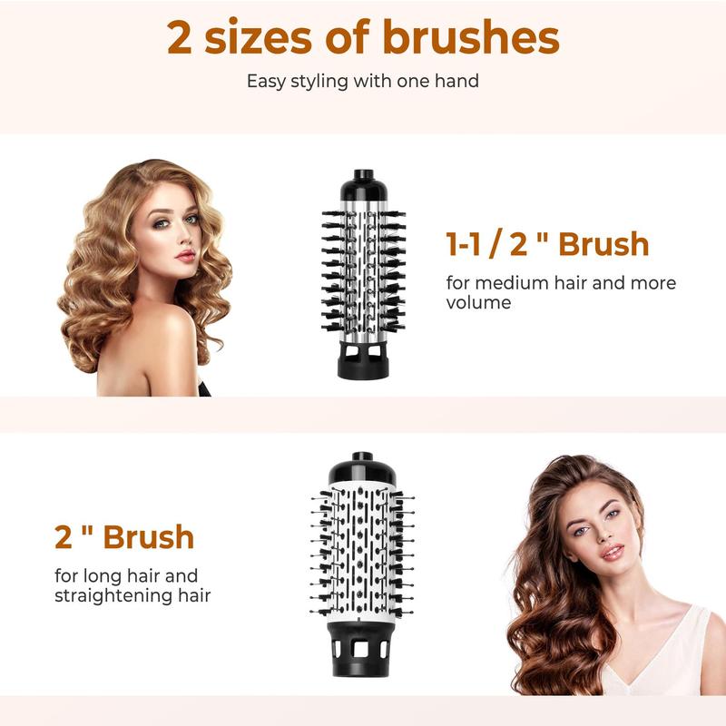 2 in 1 Electric Hair Curler Iron, Automatic Rotating Hair Curler, Curling Iron, Hair Styling Tool for Home & Salon Use, Blowout Brush,  Curling Hair Iron,  Silk Press