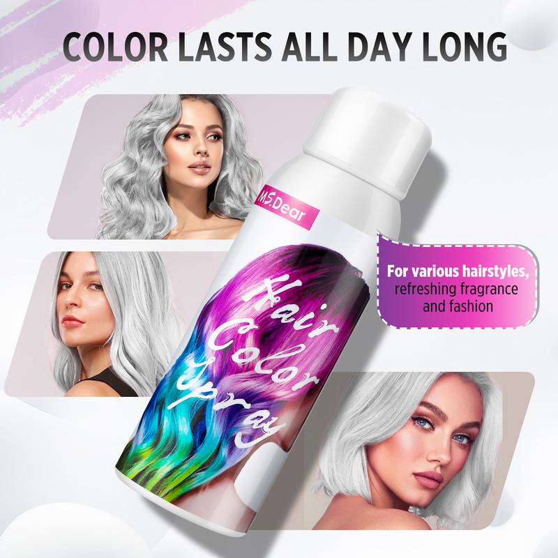 Hair Color Spray Hair Dye Pomades Disposable Natural Hair Style Washable Temporary Hair Spray Halloween Christmas Party For Kids Adults