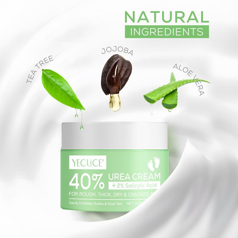 Yecuce Urea Cream 40% plus , Foot Cream for Dry Cracked Heels Feet Knees Elbows Hands Nails