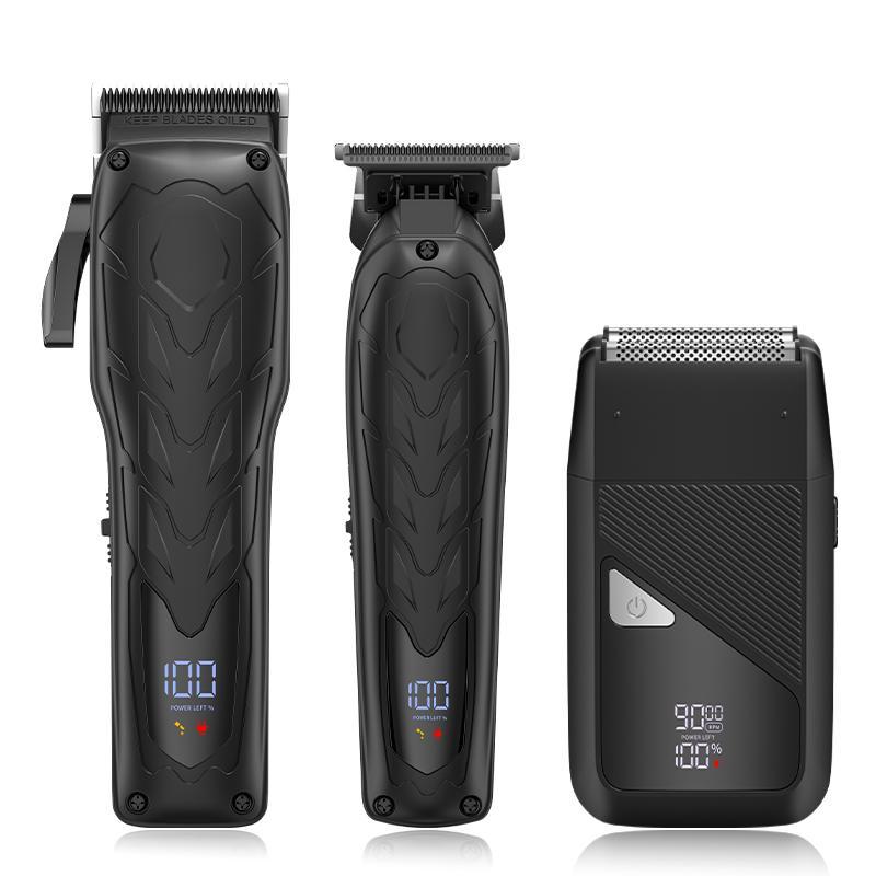 Professional Electric Hair Clipper Kit, 1 Box Rechargeable Hair Trimmer & Accessories, Hair Shaver for Men, Great for Barbershop Salon Home Use, Birthday Gifts