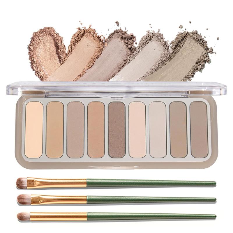 Eyeshadow Palette ，Matte Naked Eyeshadow Pallet with Brush， Highly Pigmented Blindable Shades Neutral Nude Eye Shadow Makeup for Older Women ，Nurturing-Looking， Long-Wearing