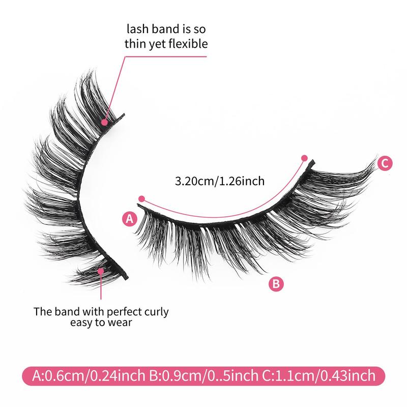 Music Festival Makeup, Fluffy False Eyelashes for Eyelashes Extensions, Cat-Eye Look Wispy Faux Lashes, Natural Look Cluster Eyelashes Extensions Kit, Trending Product, DIY Lash Extensions Kit, Eye Makeup Enhancement Lashes, Christmas Gift