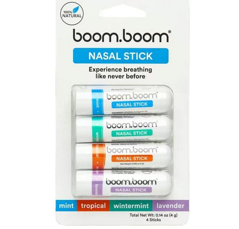 Nasal Stick (4 Pack) | Enhance Breathing + Boost Focus | Breathe Vapor Stick Provides Fresh Cooling Sensation | Aromatherapy Inhaler with Essential Oils + Menthol (Mint, Wintermint, Tropical）