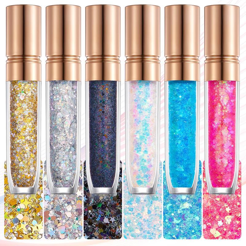 Glitter Body Gel, 1 Count Glue-free Shimmering Body Glitter Gel, Sparkling Body Makeup for Women & Girls, Cosmetic Product for Party, Festival