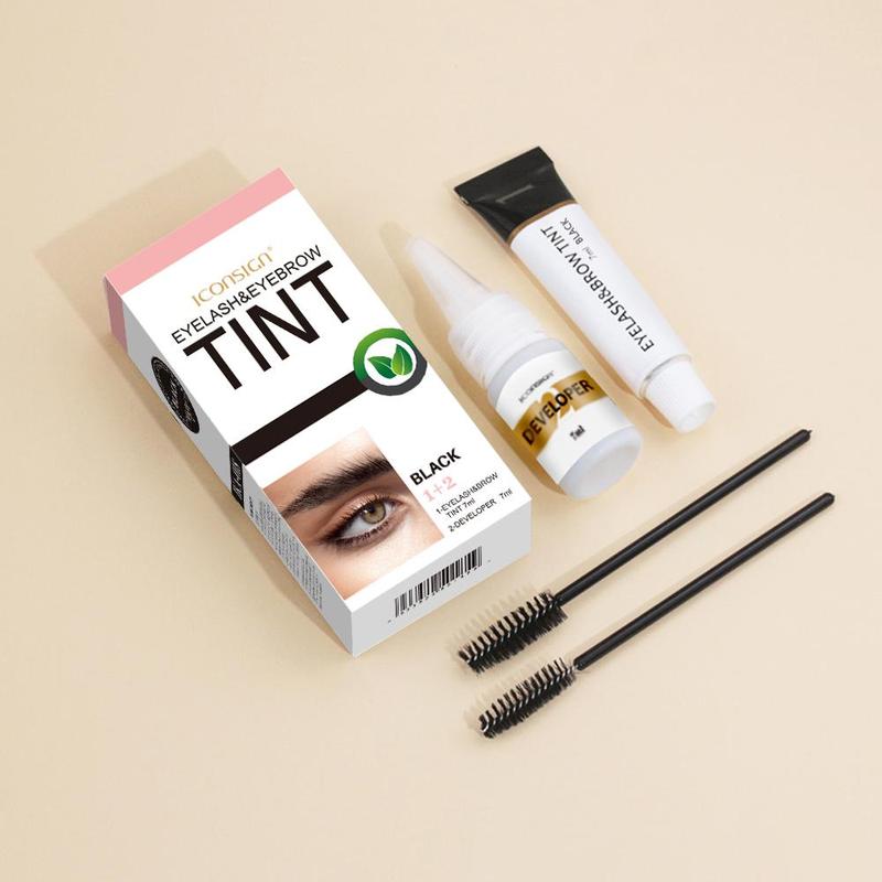 Eyebrow Dye Kit, 1 Set Waterproof Long Lasting Eyebrow & Eyelash Tinted Cream, Eyebrow Makeup Products