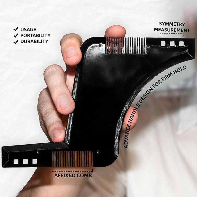 Men's Beard Styling Tool, Multifunctional Beard Comb, Beard Template for Men, Christmas Gift