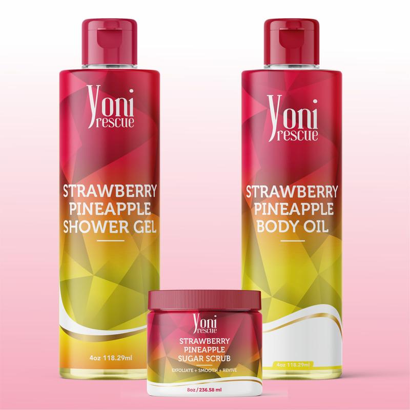 Yoni Rescue Strawberry Essential Body Oils, 4 OZ By Yoni Rescue