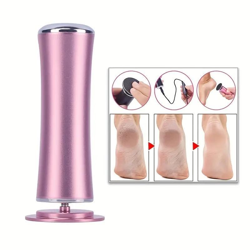 Electric Foot File, 1 Box Replaceable Sandpaper & 1 Count Foot File Machine, Foot Dead Skin Remover, Exfoliating Foot, Pedicure Tool for Home & Nail Salon
