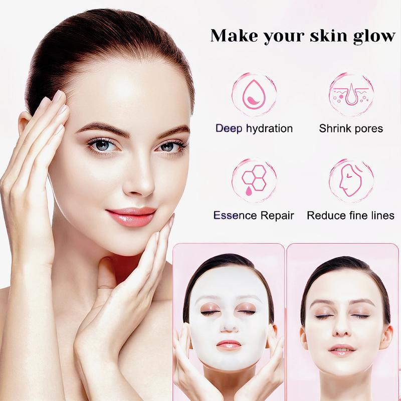 Deep Collagen Energy Enhancing facial mask | Original Collagen facial mask 5pcs Skincare Hydrate Skin Repair Comfort Rejuvenating glass facemask