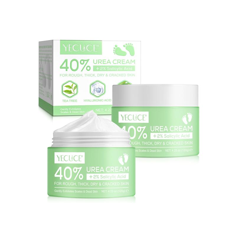 Yecuce Urea Cream 40% plus , Foot Cream for Dry Cracked Heels Feet Knees Elbows Hands Nails