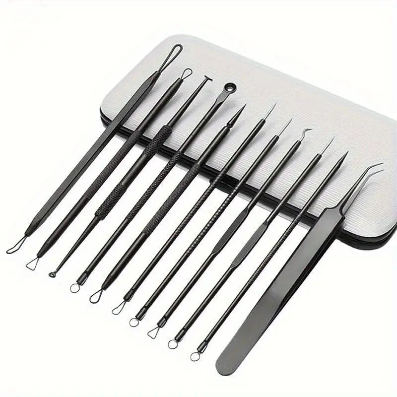 Stainless Steel Acne Needle Kit with Case, 11pcs box Blackhead Extractor Kit, Professional Skincare Tools for Women, Cosmetic Tool for Home & Beauty Salon