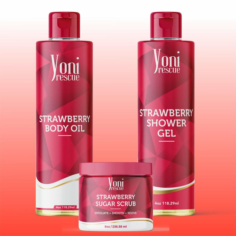 Yoni Rescue Strawberry Essential Body Oils, 4 OZ By Yoni Rescue